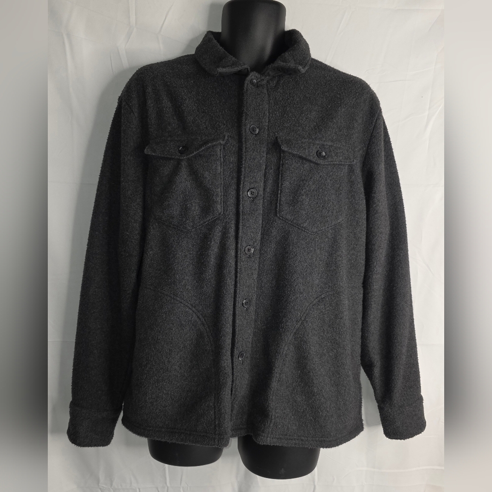 Goodfellow & Co Gray Button Front Fleece Jacket Size Medium CK-2932